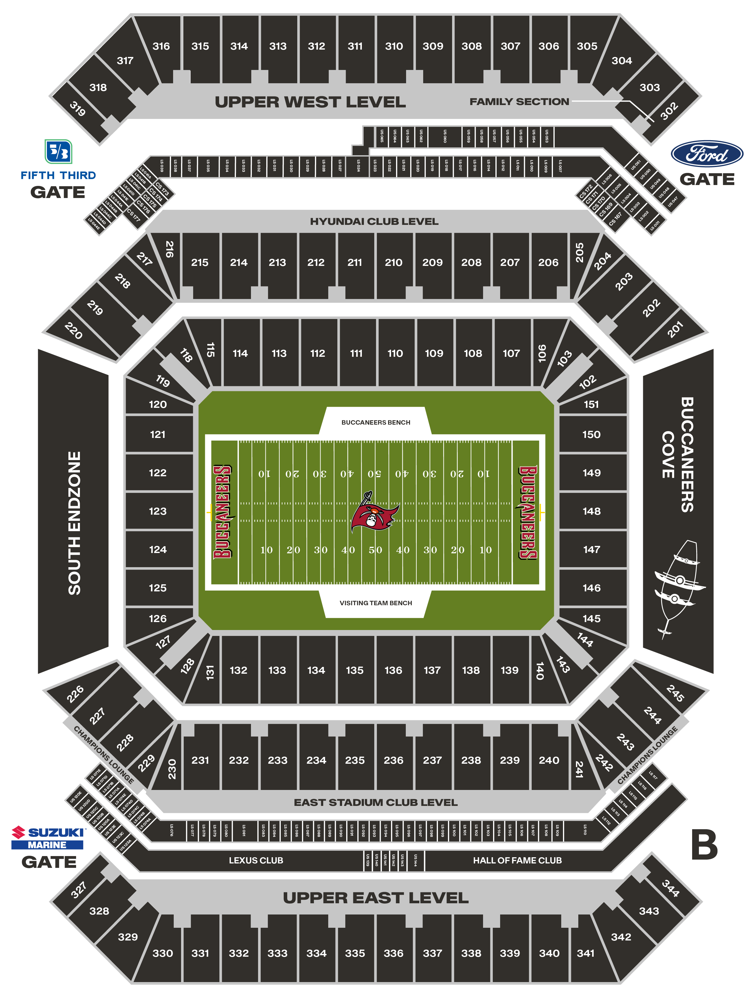Stadium Map – For More Information Contact Guest Services at (813) 879-2827