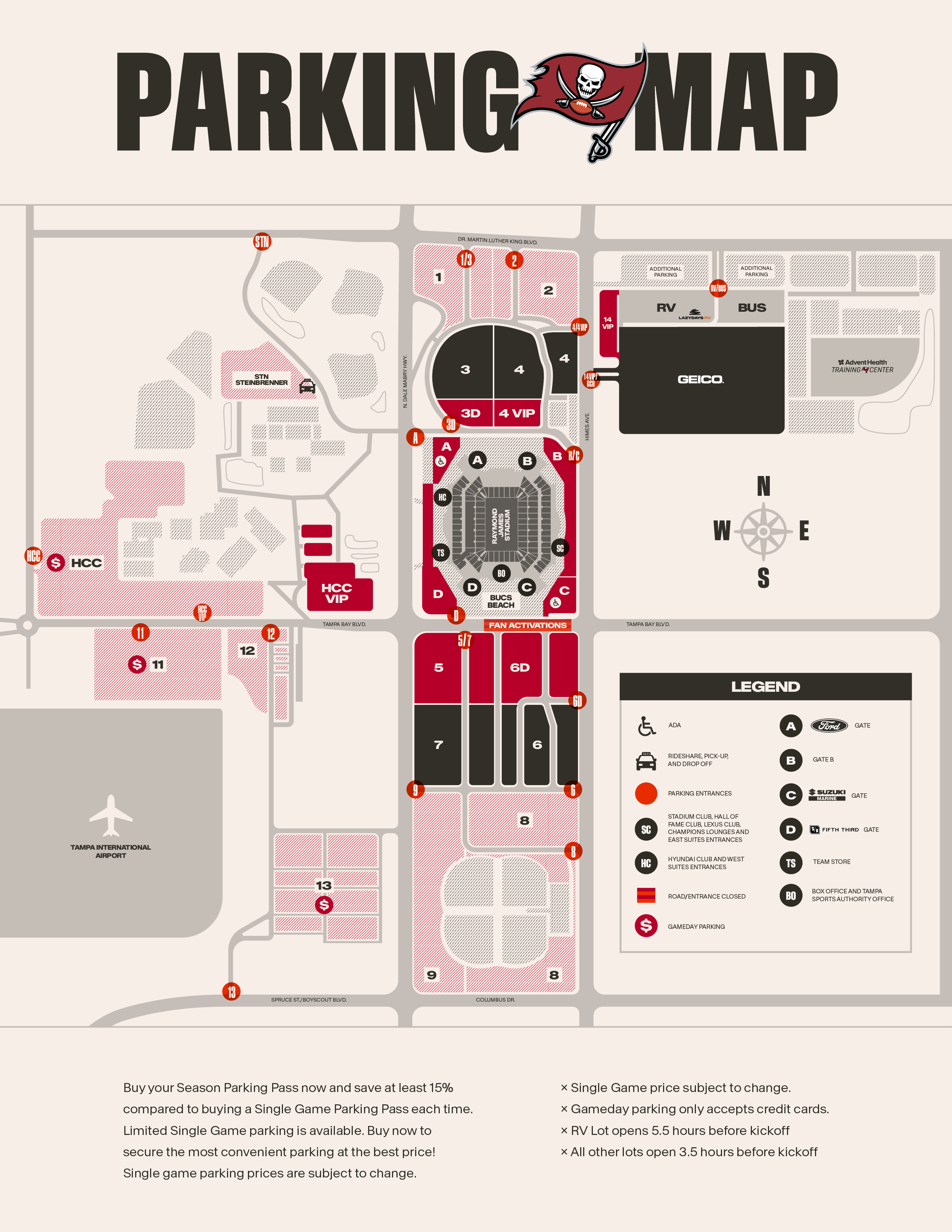 Parking Map - for more information please call (813) 879-2827