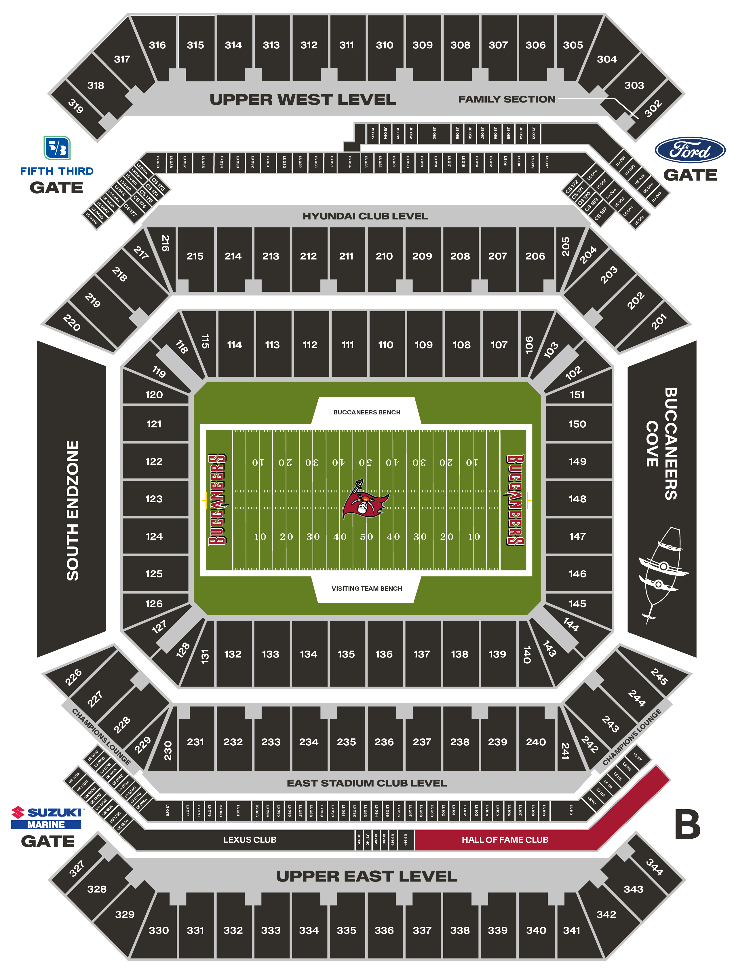 Stadium Map – For More Information Contact Guest Services at (813) 879-2827