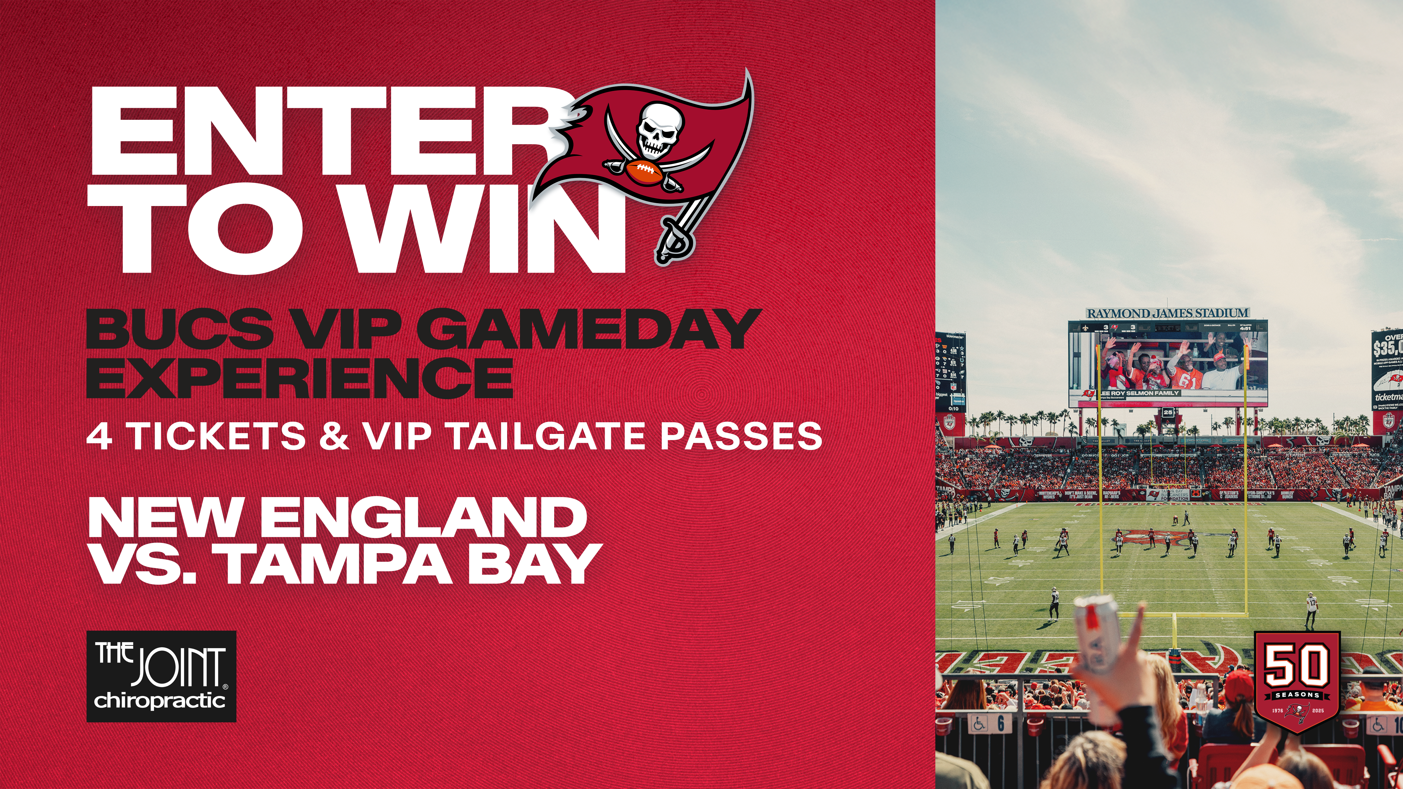 Enter to Win a VIP Game Day Experience for the New England Game!