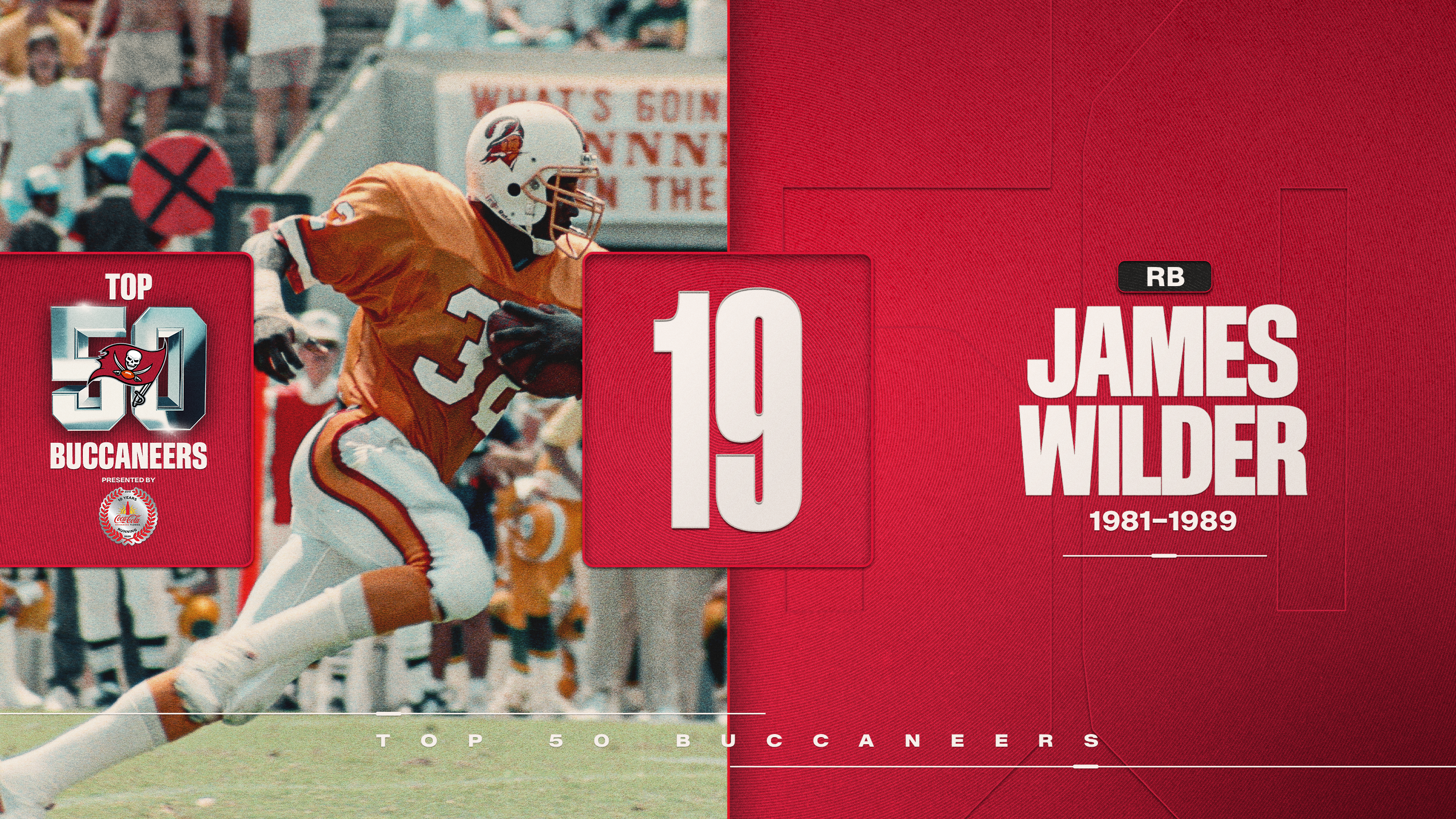 19- RB James Wilder - 1981-1989