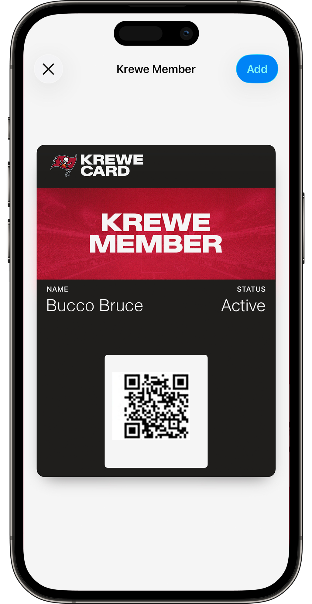 To redeem your discount or stored value, present rotating QR code to be scanned at concessions and merchandise stands in Raymond James Stadium or the Team Store. Screenshots will not be accepted.
