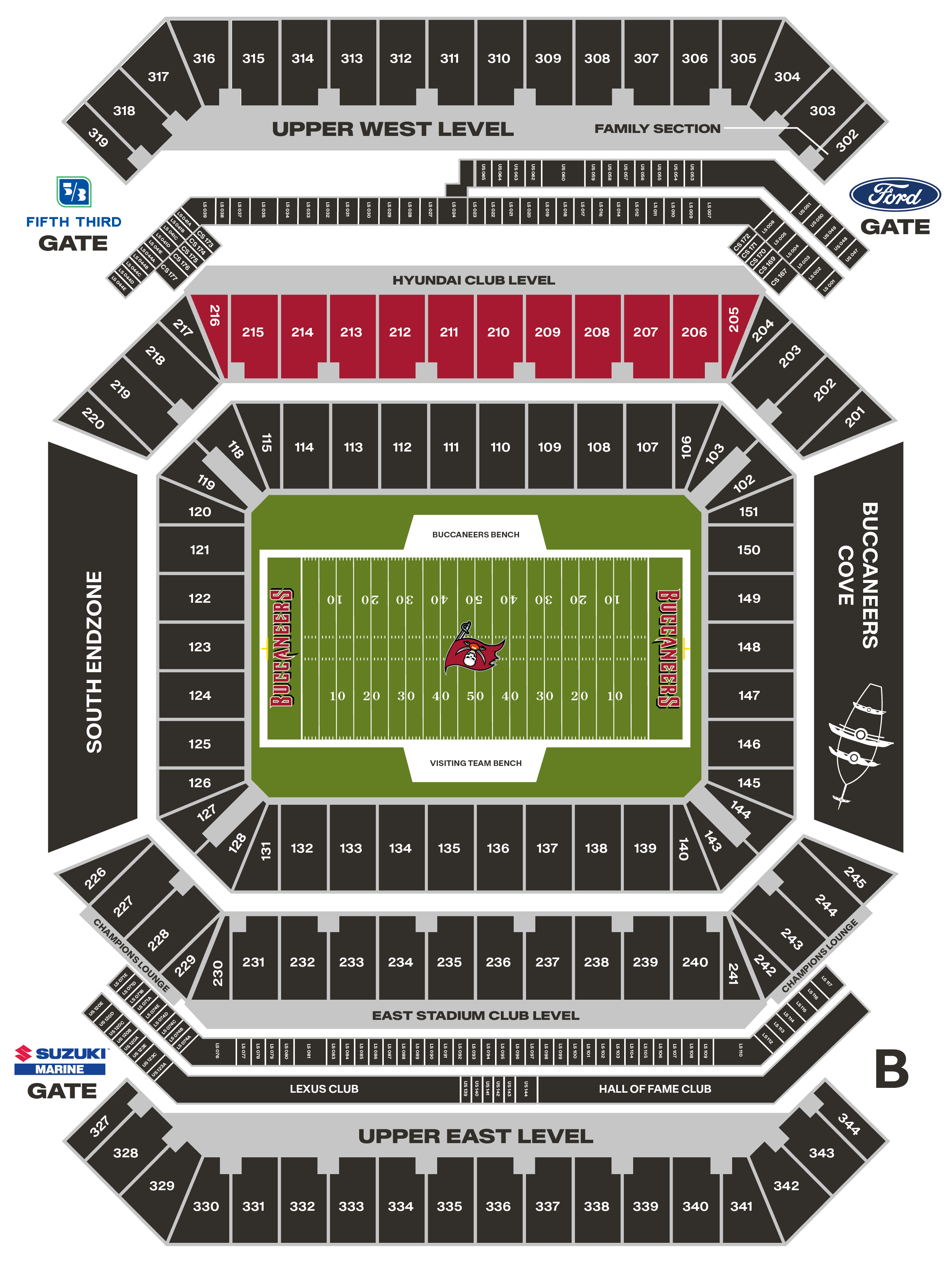 Stadium Map – For More Information Contact Guest Services at (813) 879-2827