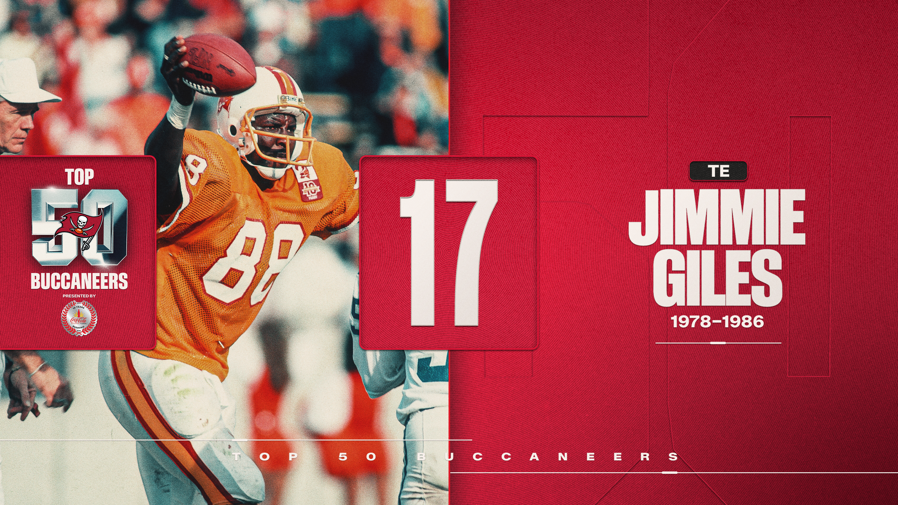 17 - TE Jimmy Giles - 1978-1986
