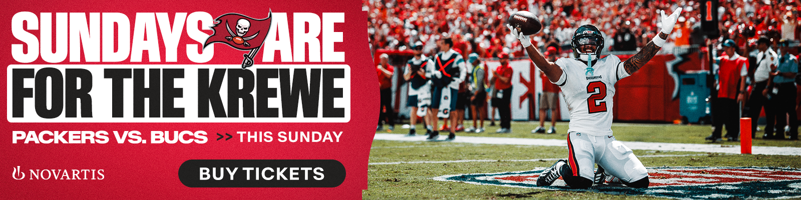 Sundays are for the Krewe. Bucs vs. Packers  > > This Sunday -  Sunday October 4 - Buy Tickets