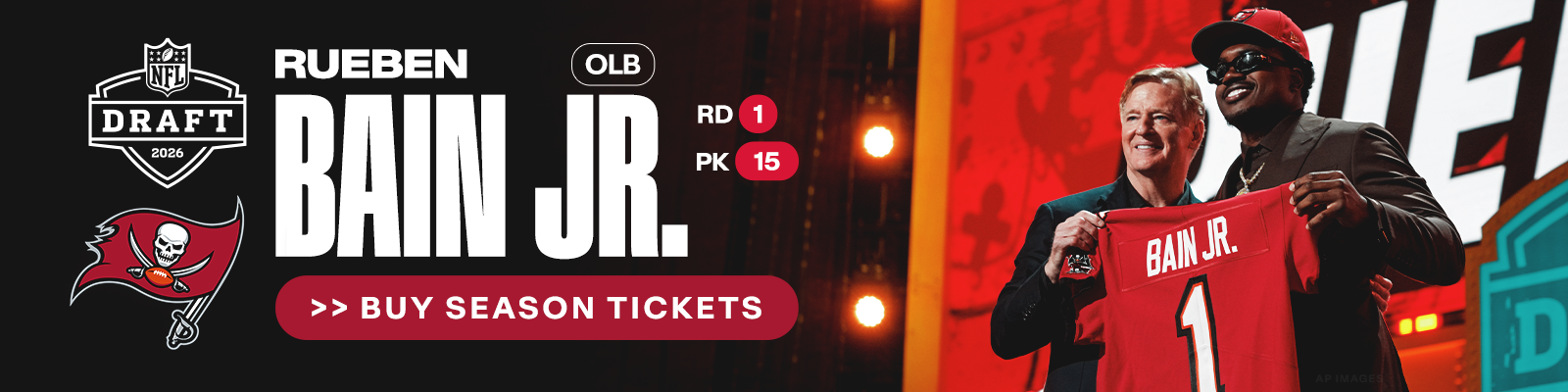 Rueben Bain Jr. - Buy Season Passes - NFL Draft- OLB Round 1 Pick 15