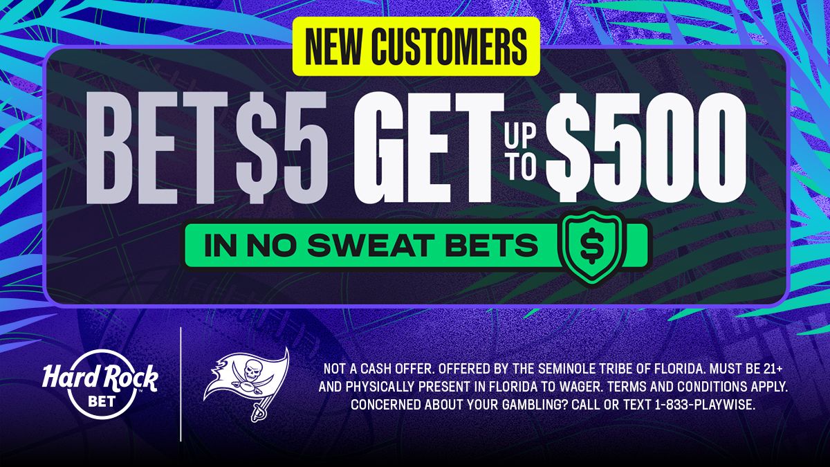 New Customers, Bet $5, Get up to $500 in now sweat bets. Hard Rock Bet
