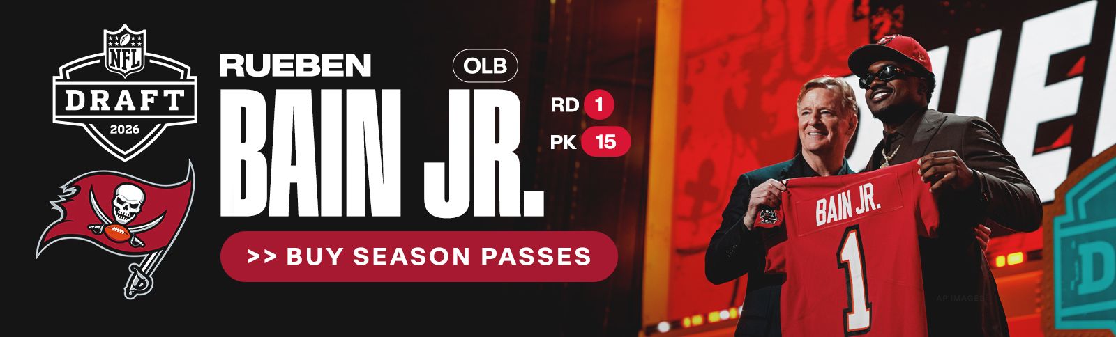 Rueben Bain Jr. - Buy Season Passes - NFL Draft- OLB Round 1 Pick 15