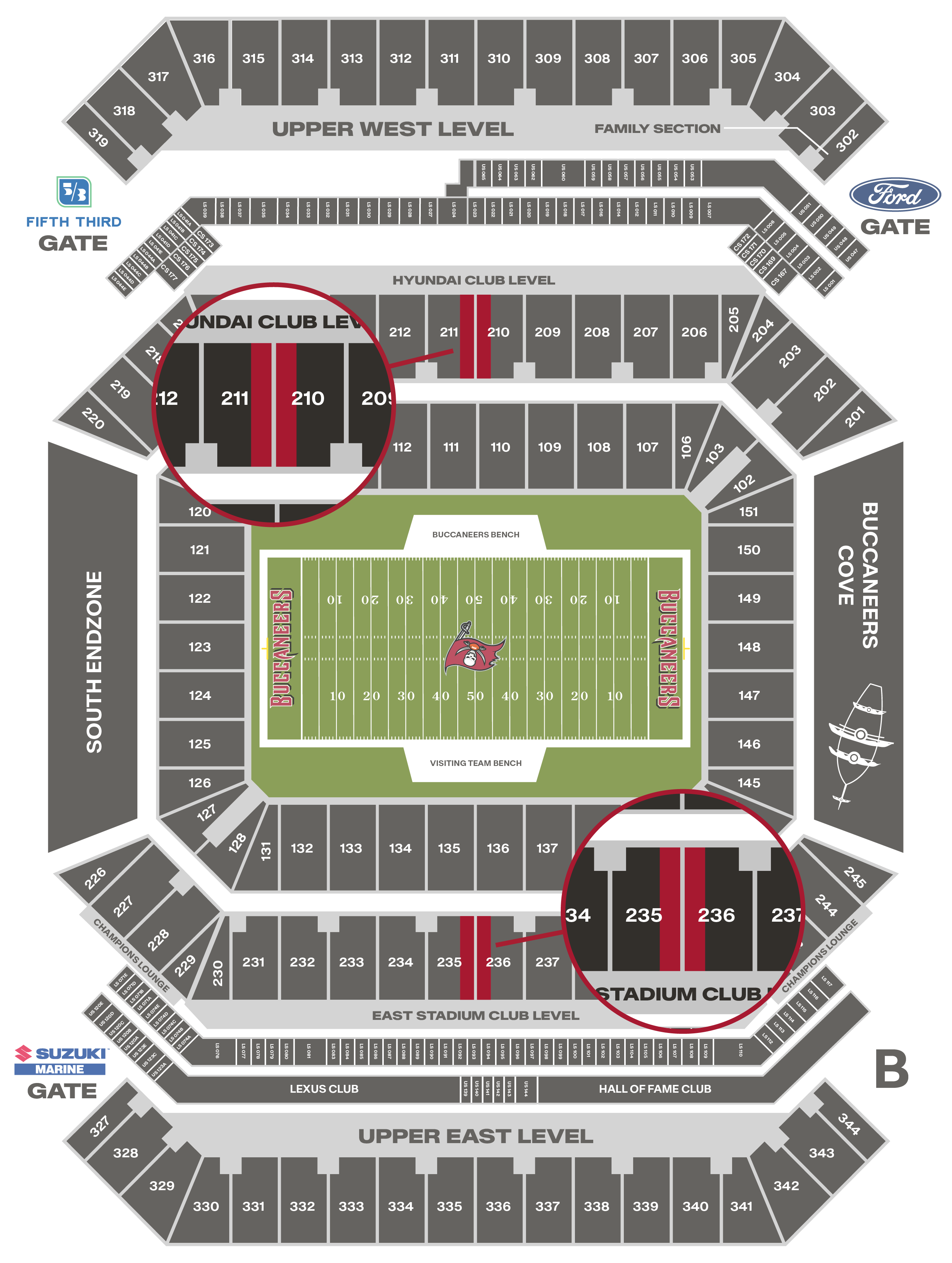 Stadium Map – For More Information Contact Guest Services at (813) 879-2827