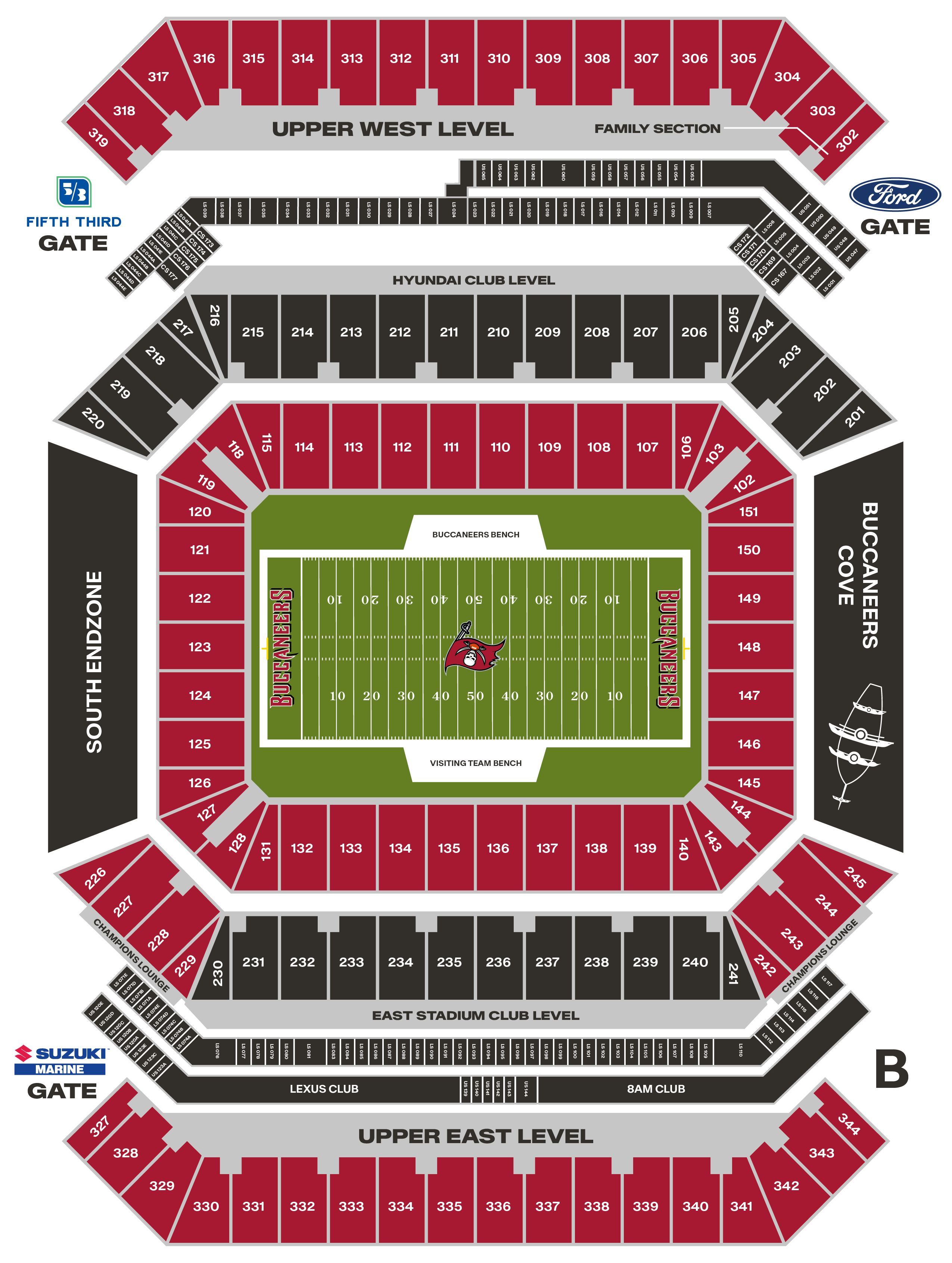 Stadium Map – For More Information Contact Guest Services at (813) 879-2827