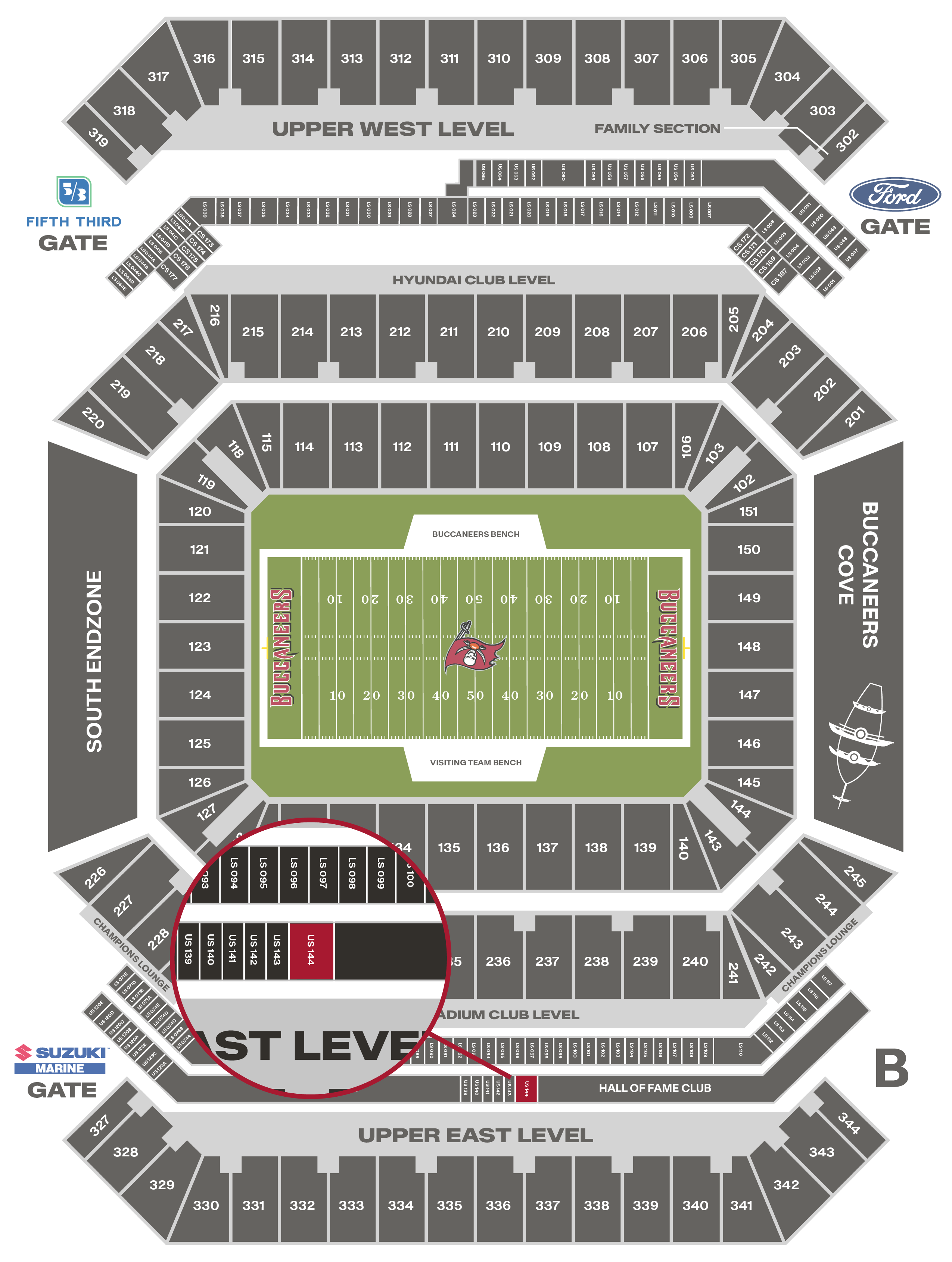 Stadium Map – For More Information Contact Guest Services at (813) 879-2827