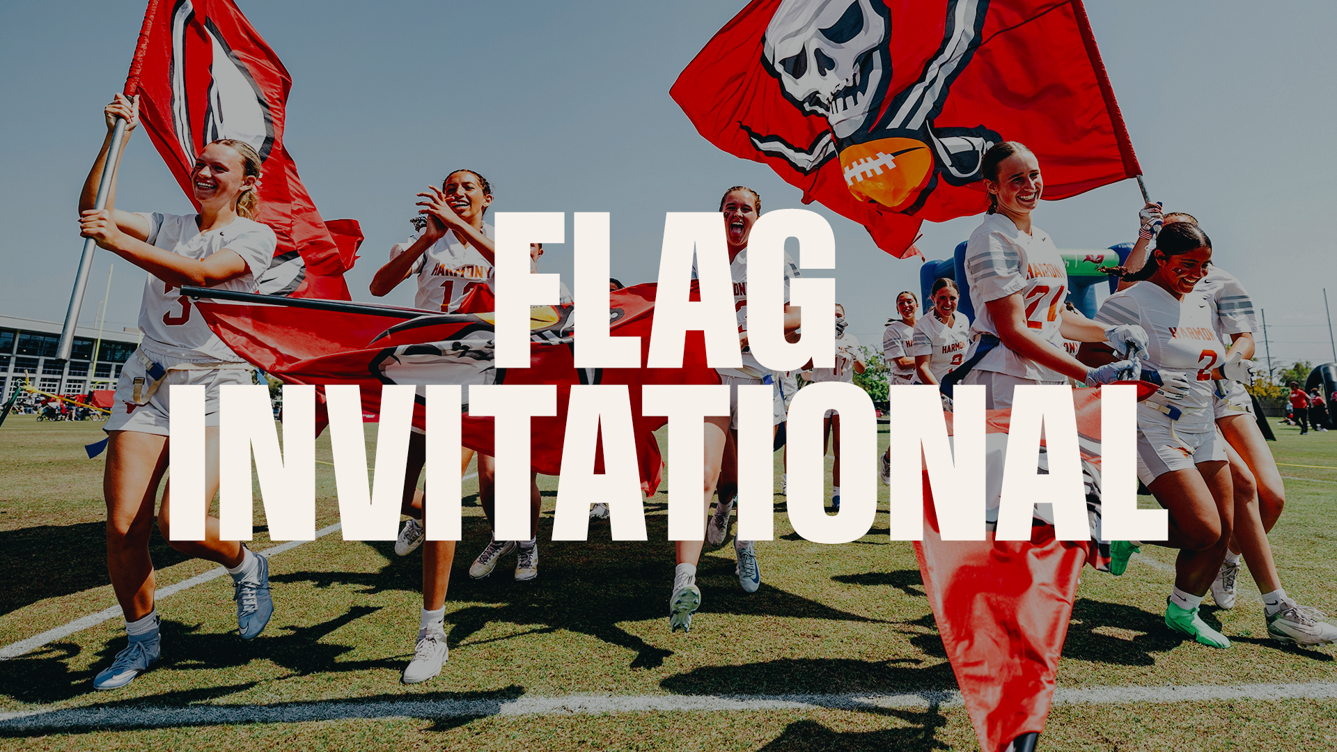 Girls Flag Football SHE IS FOOTBALL logo graphic