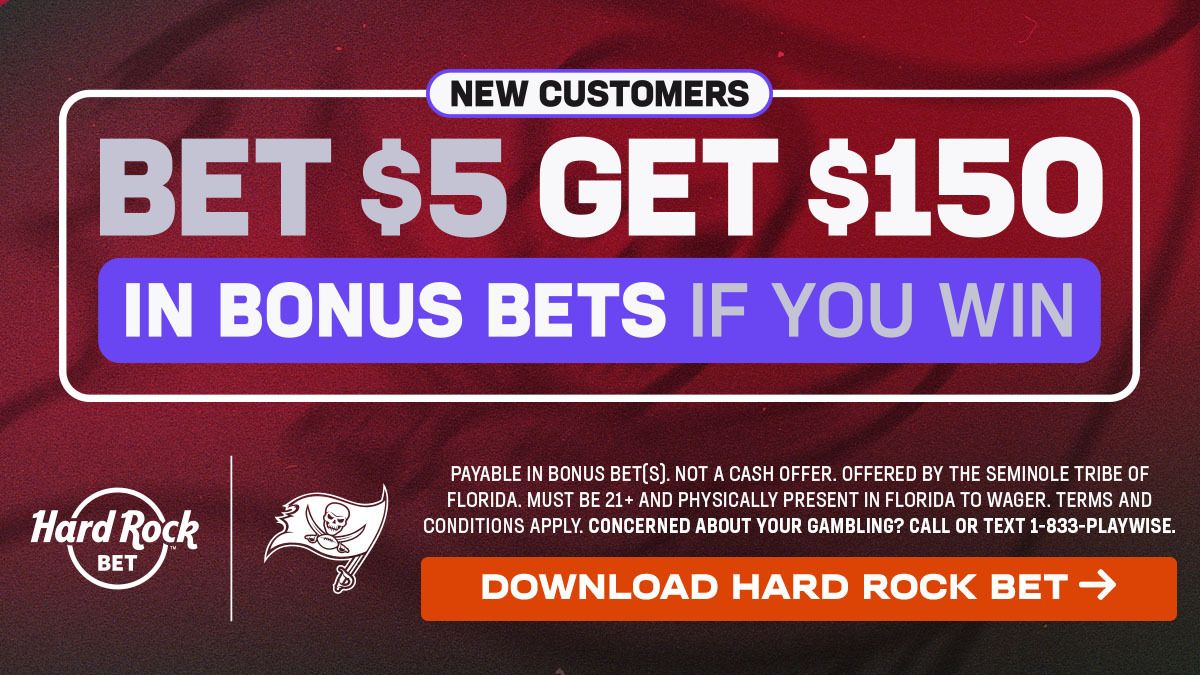 New customers bet $5 get $150 in bonus bets if you win.Hard Rock Bet, Tampa Bay Buaneers, Donwload hard rock bet