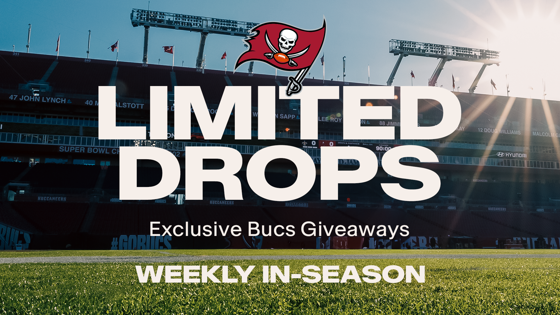 Weekly Limited Drops in the Bucs App