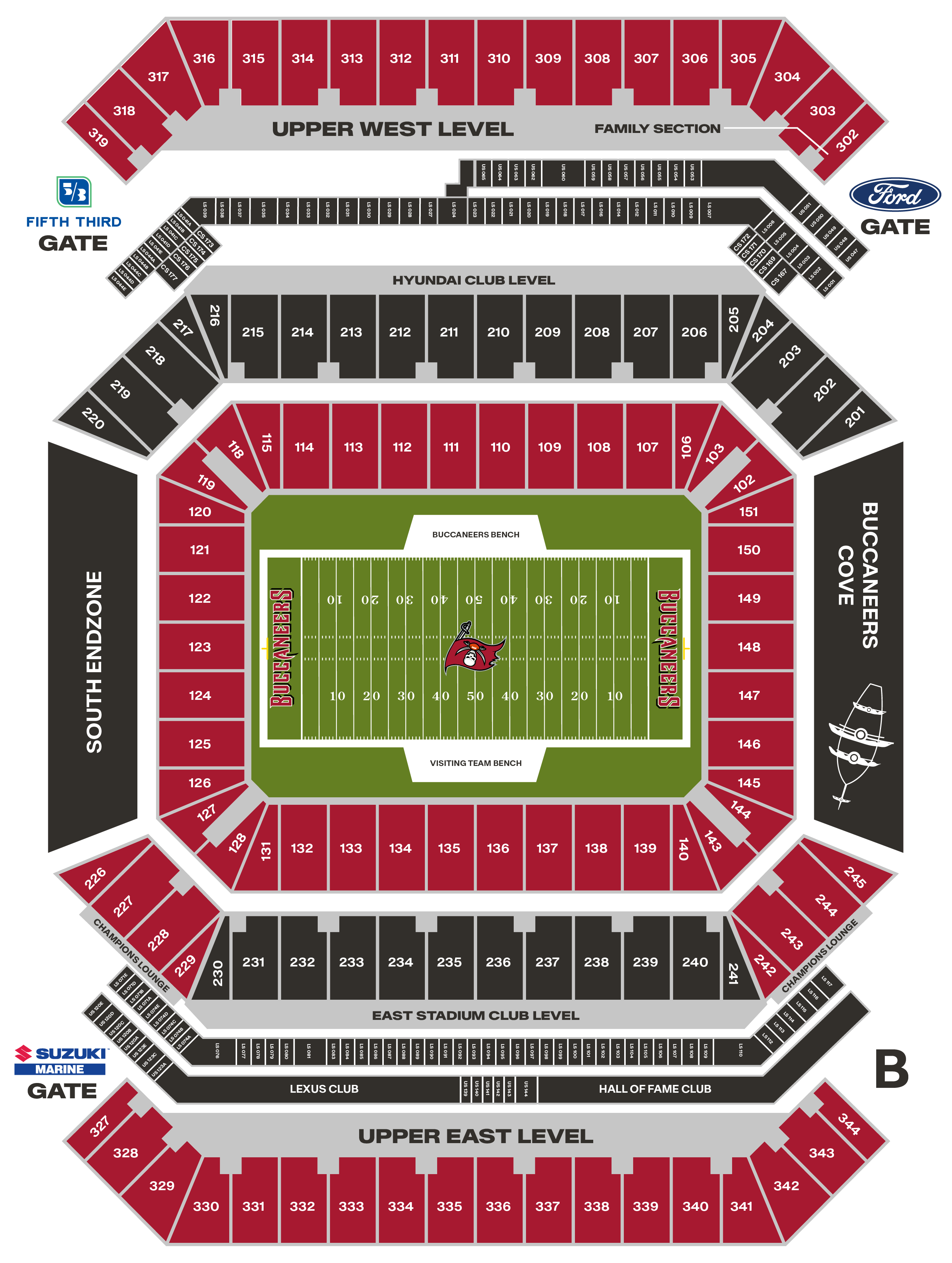 Stadium Map – For More Information Contact Guest Services at (813) 879-2827
