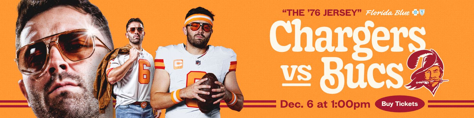 The 76 Jersey, Chargers vs. Bucs, Dec. 6 at 1pm, Buy Tickets