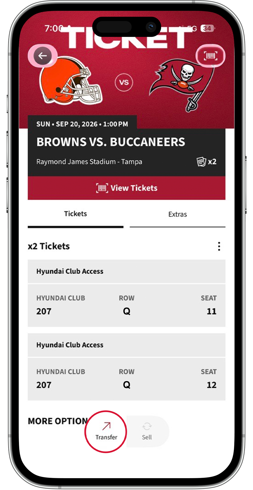 Barcodes will be live 48 hours prior to kickoff. You will see a blue line moving back and forth on the barcode. This indicates you have a "live" ticket. Screenshots will not be valid for entry. Swipe to have each ticket on your account scanned.