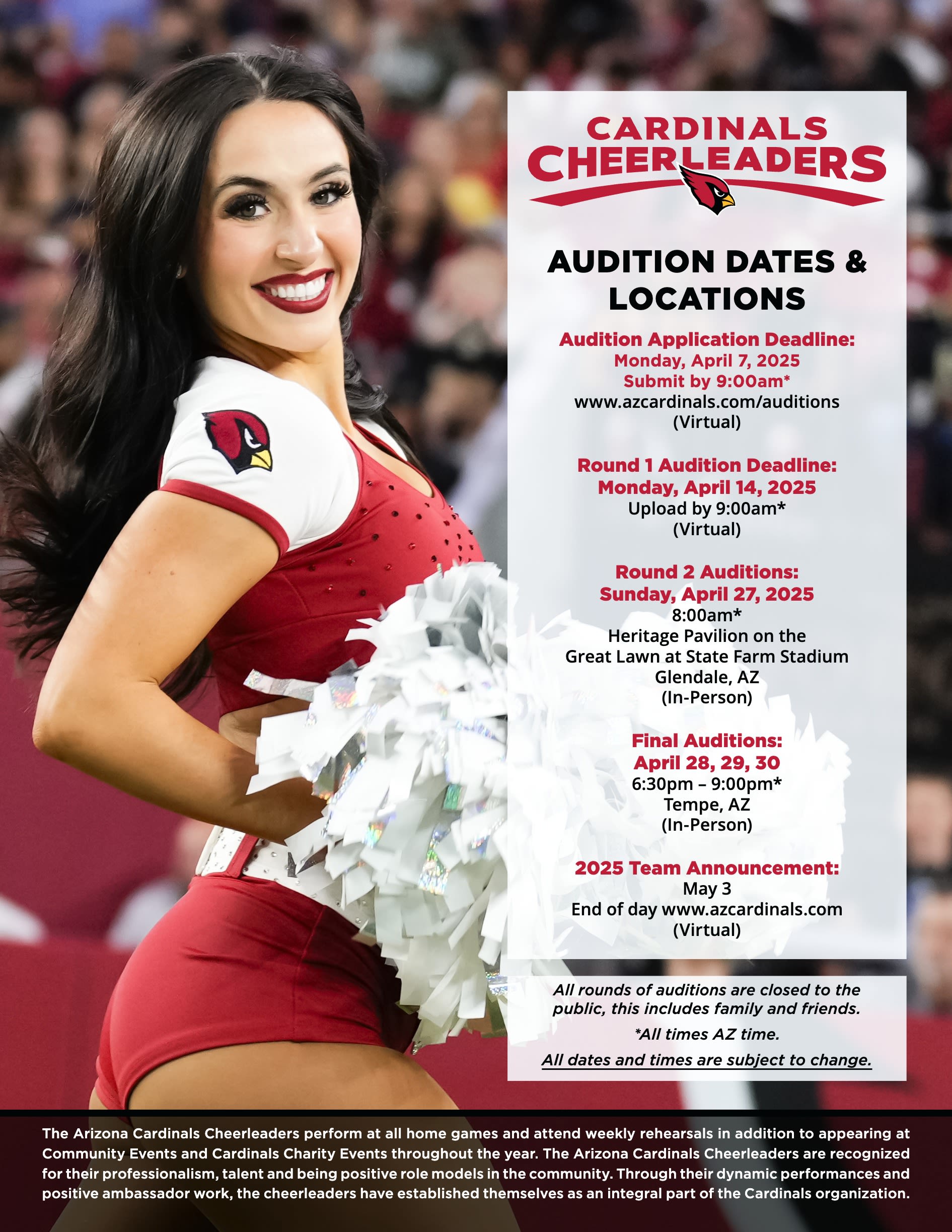 2025 Cardinals Cheerleader Auditions
