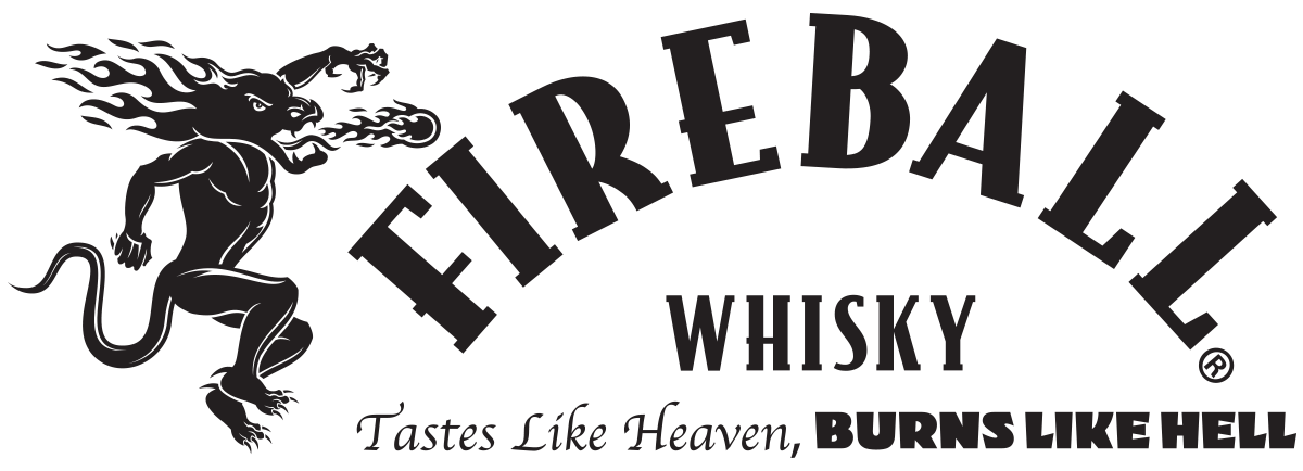 Fireball Tagline Logo - Black