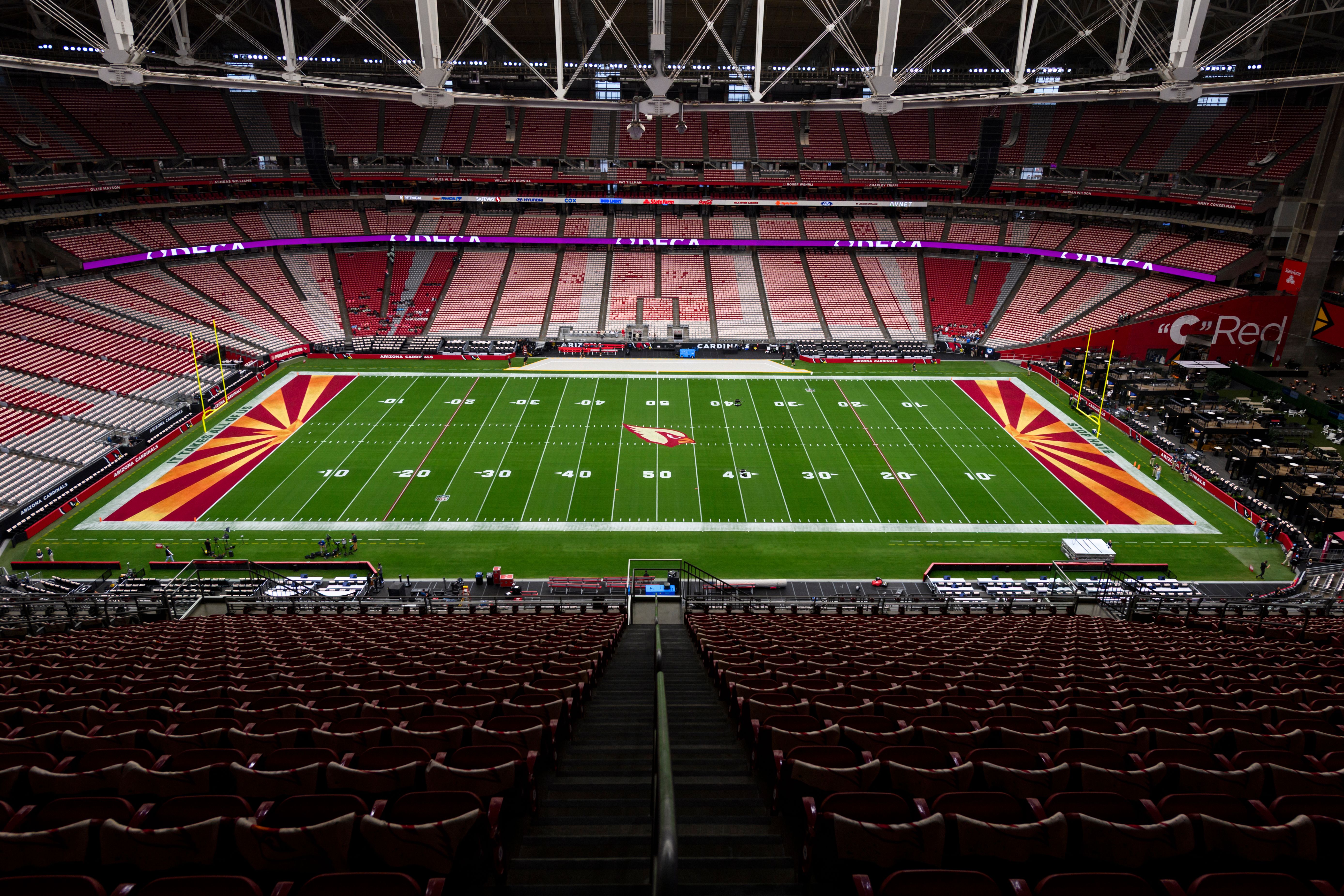 Field during the Week 4 regular season game between the Arizona Cardinals and the Seattle Seahawks on Thursday, Sep. 25, 2025 at State Farm Stadium.