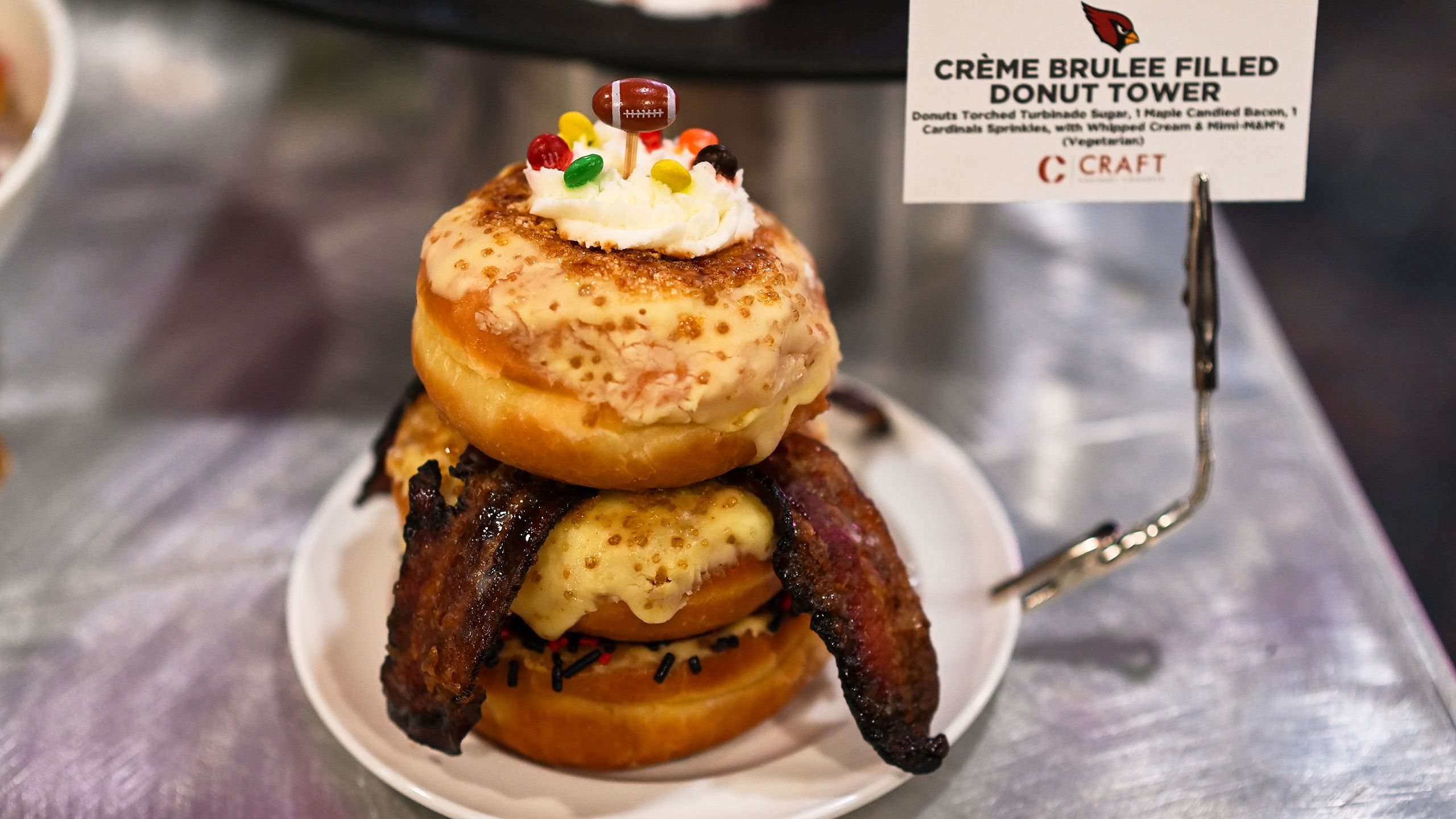 Crème Brulee Filled Donut Tower