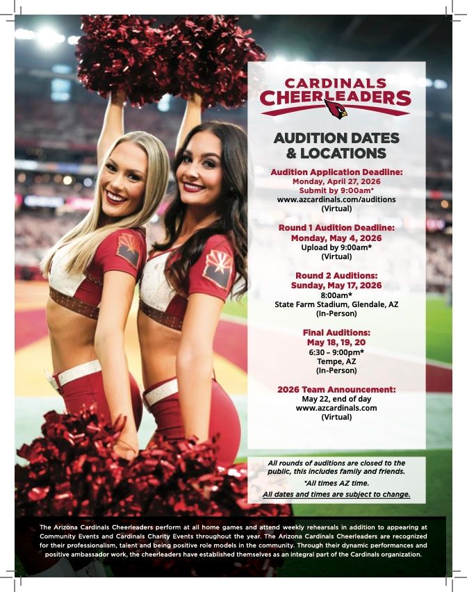 2026 Cardinals Cheerleader Auditions