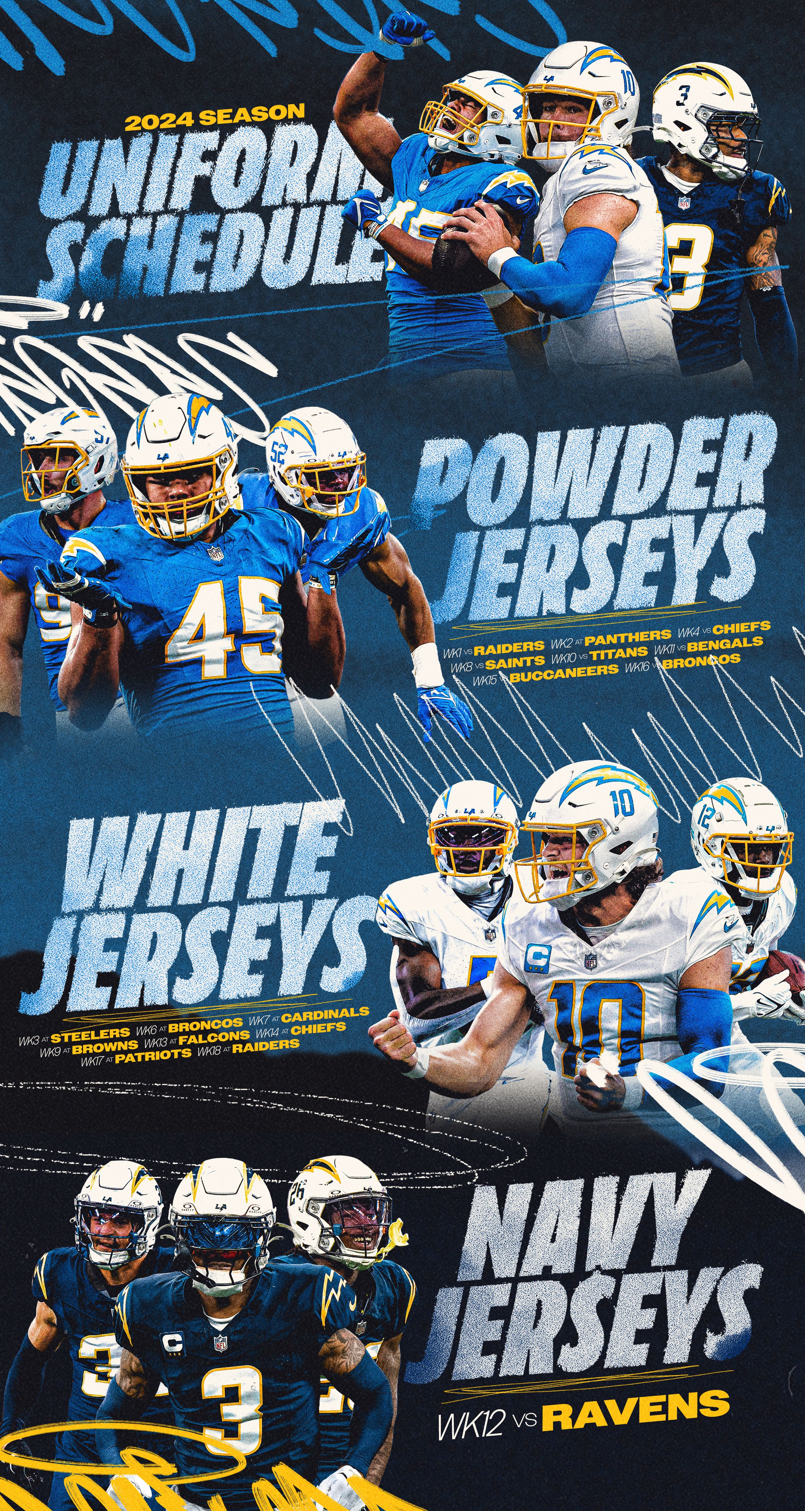 Chargers new jersey online