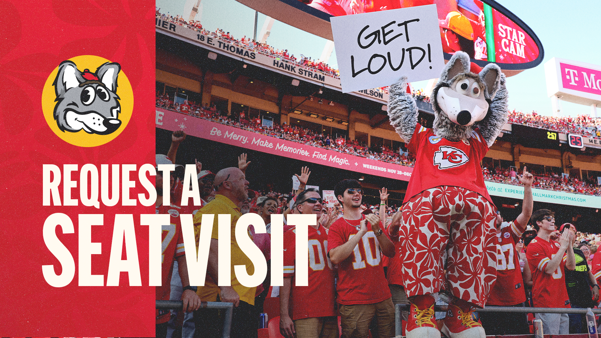 KC Wolf Can Visit Your Seat