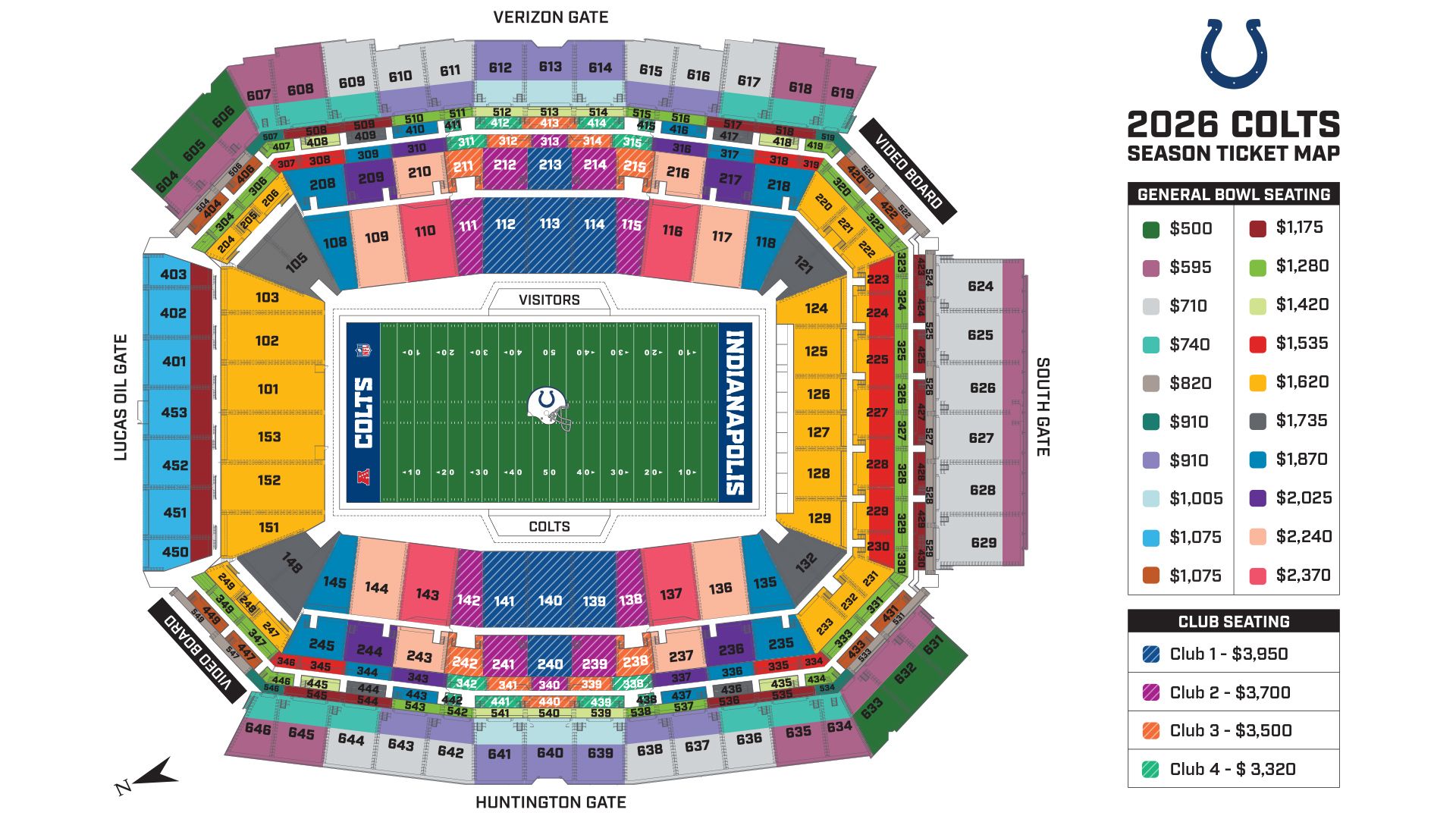 2026 Season Tickets Pricing Map