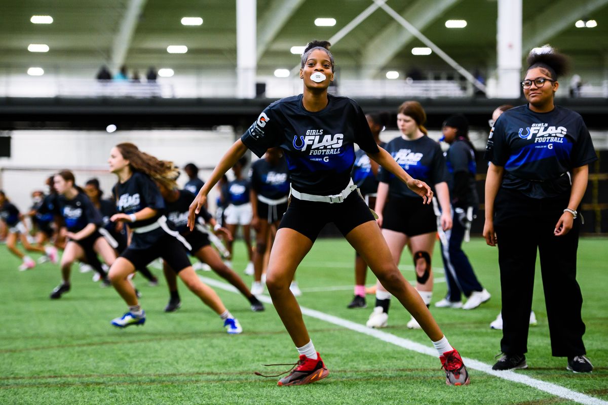 Girls Flag Football Clinic at Grand Park