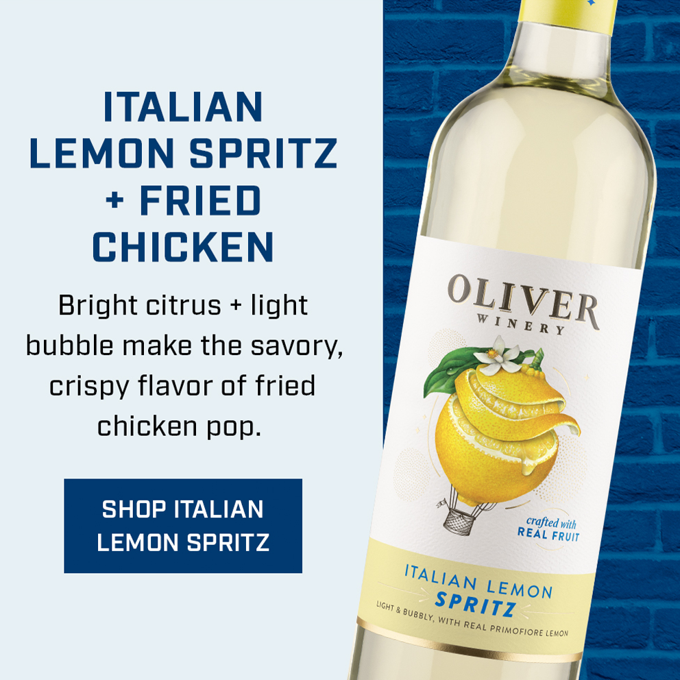 Bright citrus + light bubble make the savory, crispy flavor of fried chicken pop. Shop Italian Lemon Spritz.