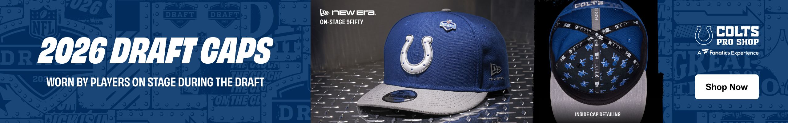 Official 2026 Draft Caps available at the Colts Pro Shop. Shop online now.