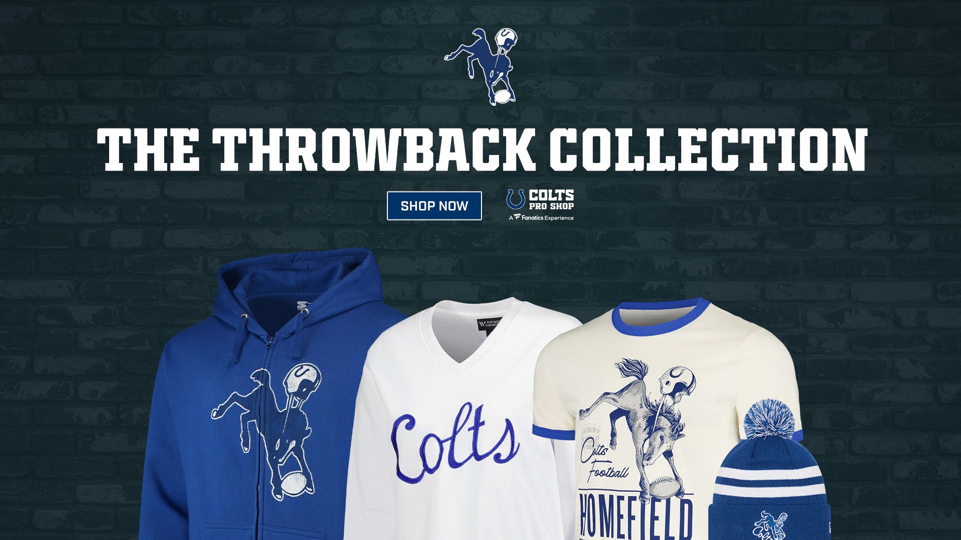 The throwback collection at the Colts Pro Shop. Shop now.