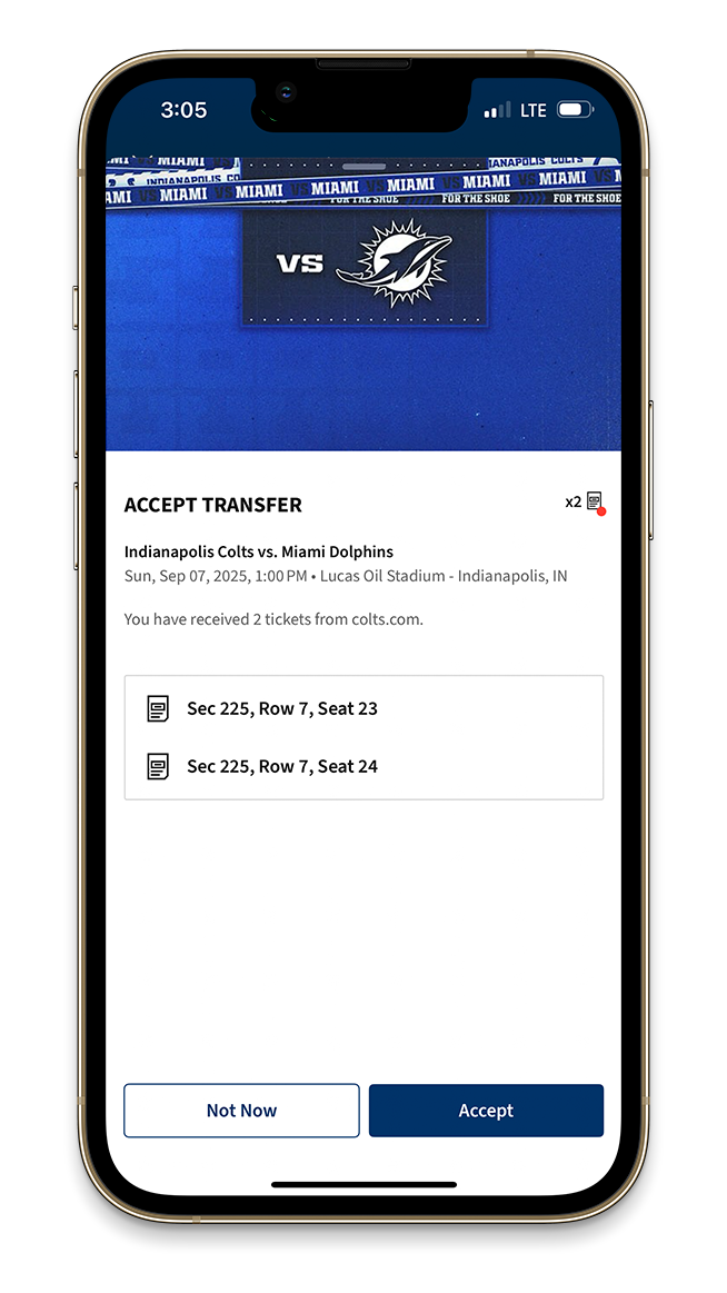 STEP 1 - VIA COLTS APP