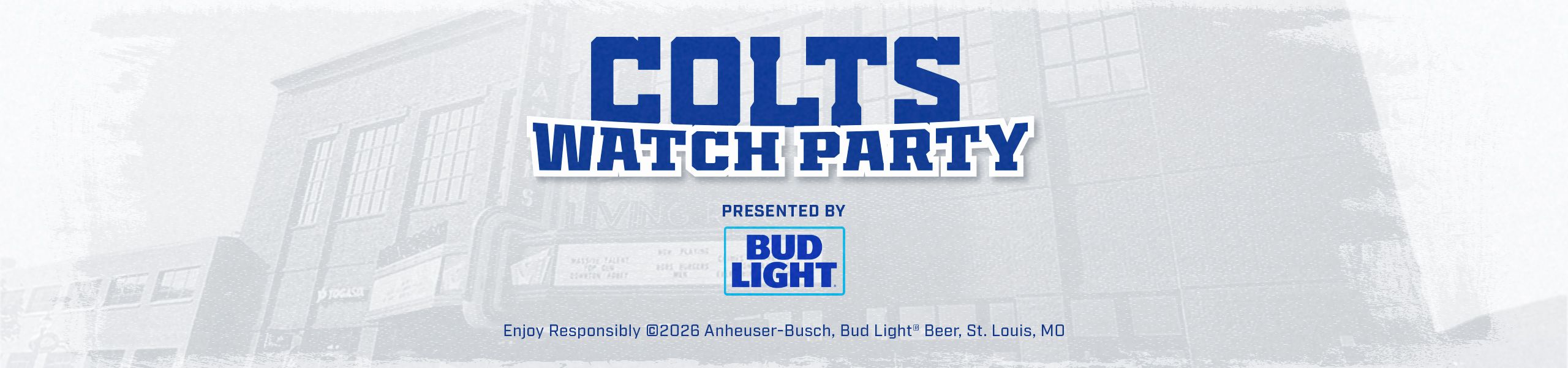Colts Watch Party presented by Bud Light