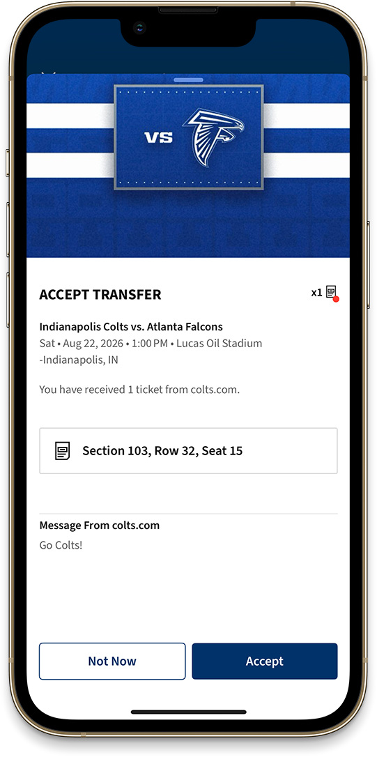 ACCEPT VIA COLTS APP