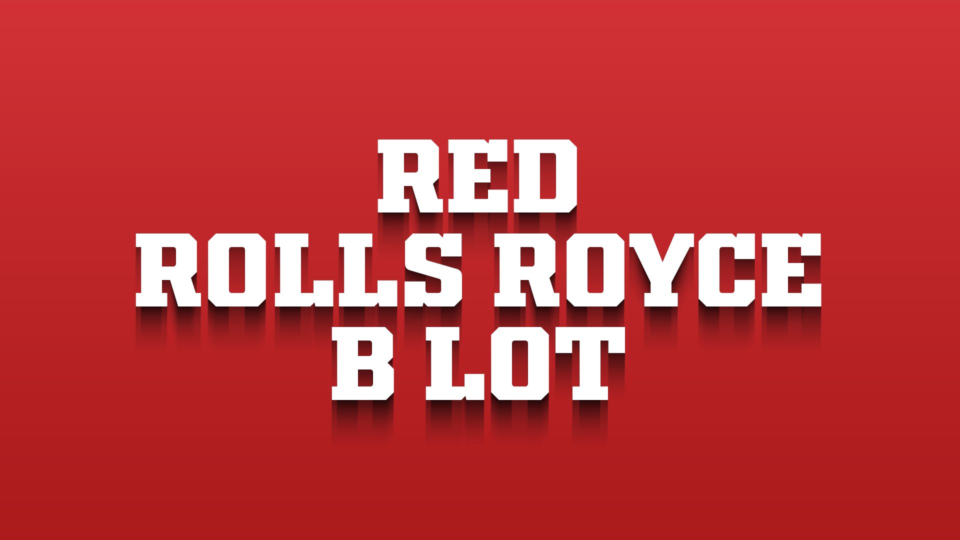 Red Rolls-Royce B Lot