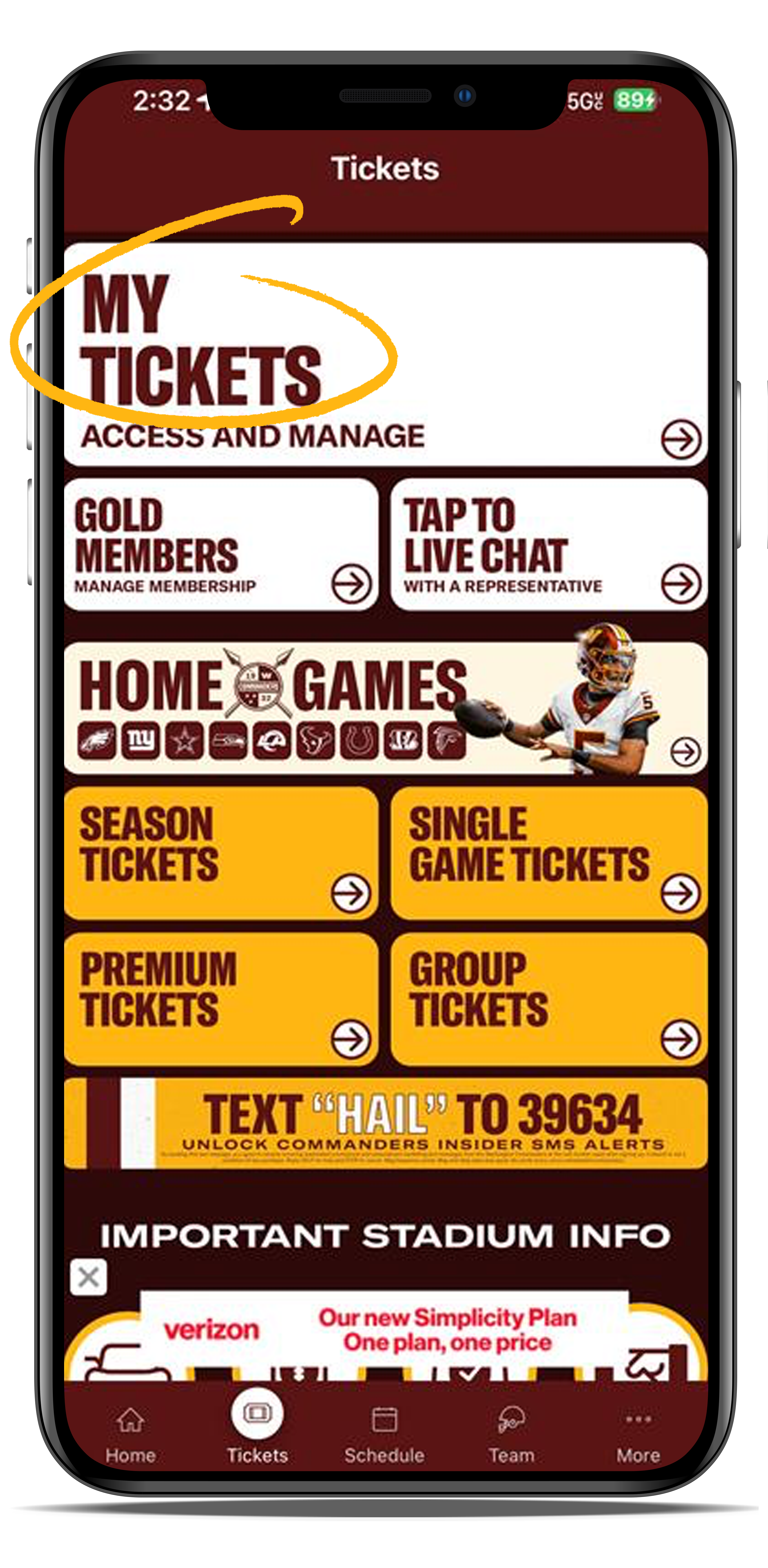 my tickets