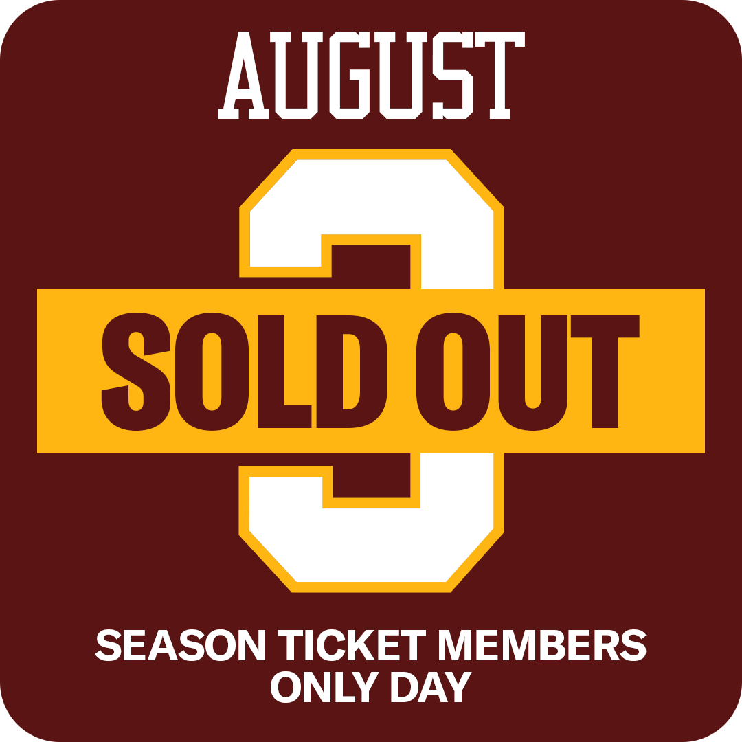 August 3rd: Season Ticket Members Only Day 1
