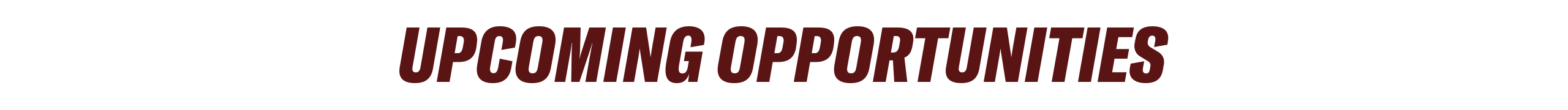 upcoming opps