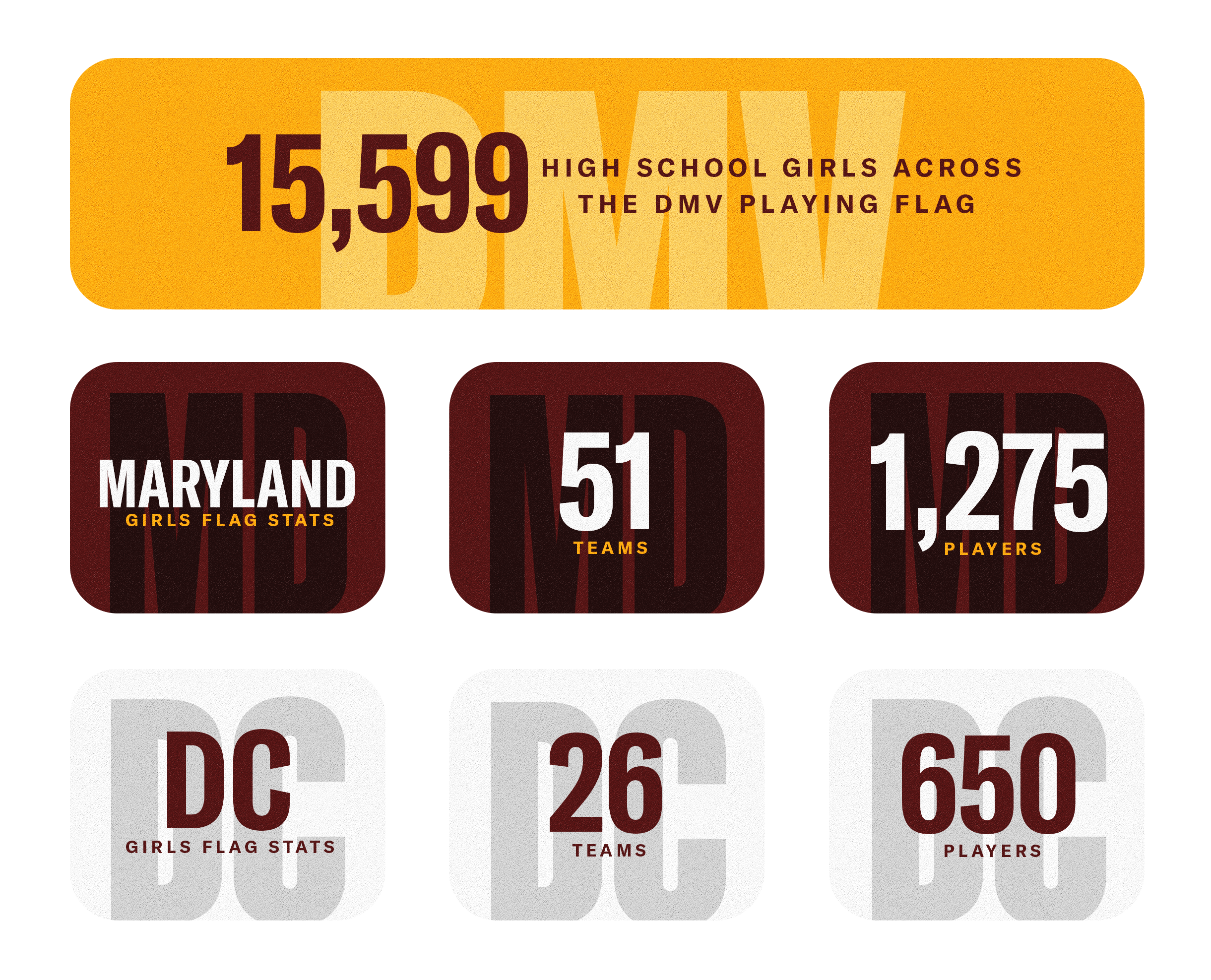 Girls Flag by the Numbers