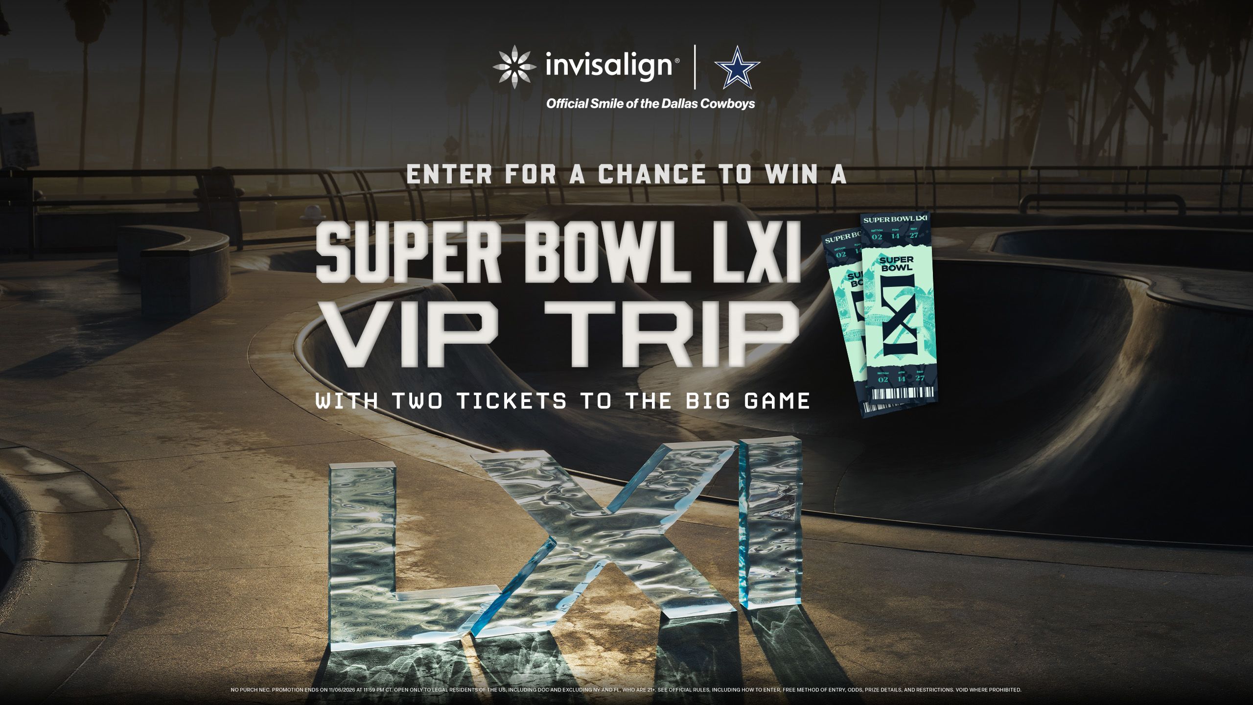 Dallas Cowboys Invisalign: Win a Super Bowl Trip (No FL/NY)