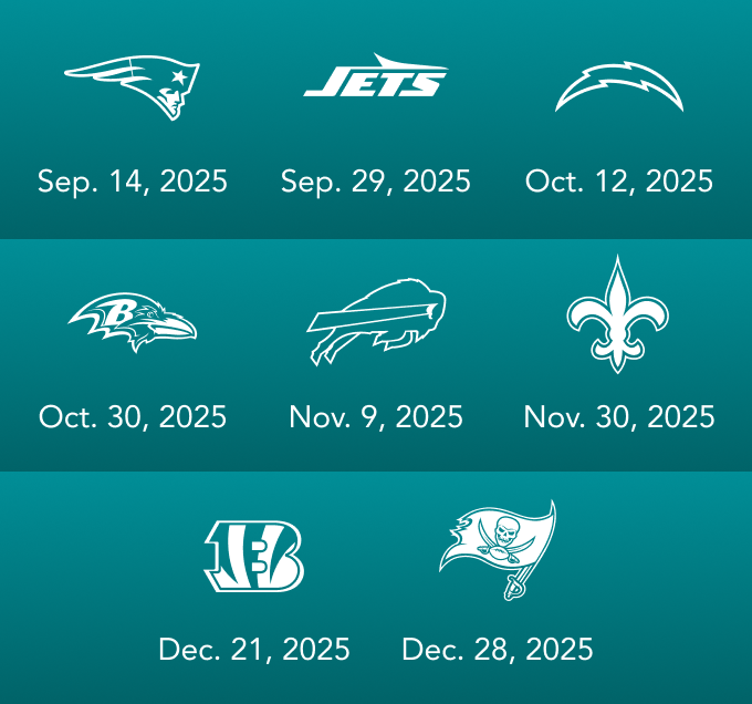 home opponents listed