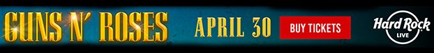 Buy tickets to see Guns N' Roses at the Seminole Hard Rock Hotel and Casino in Hollywood, FL