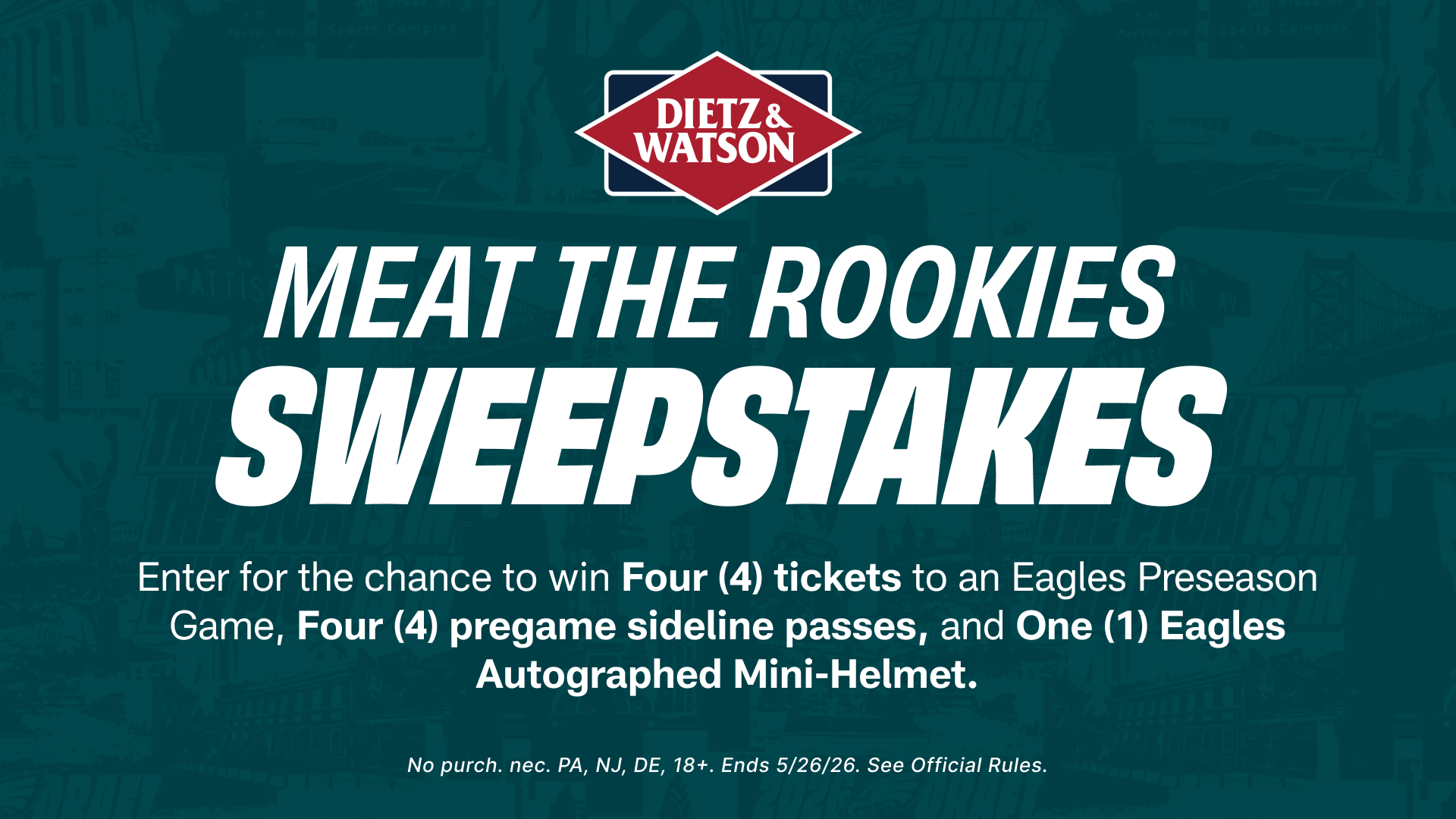 Dietz & Watson Meat The Rookies Sweepstakes