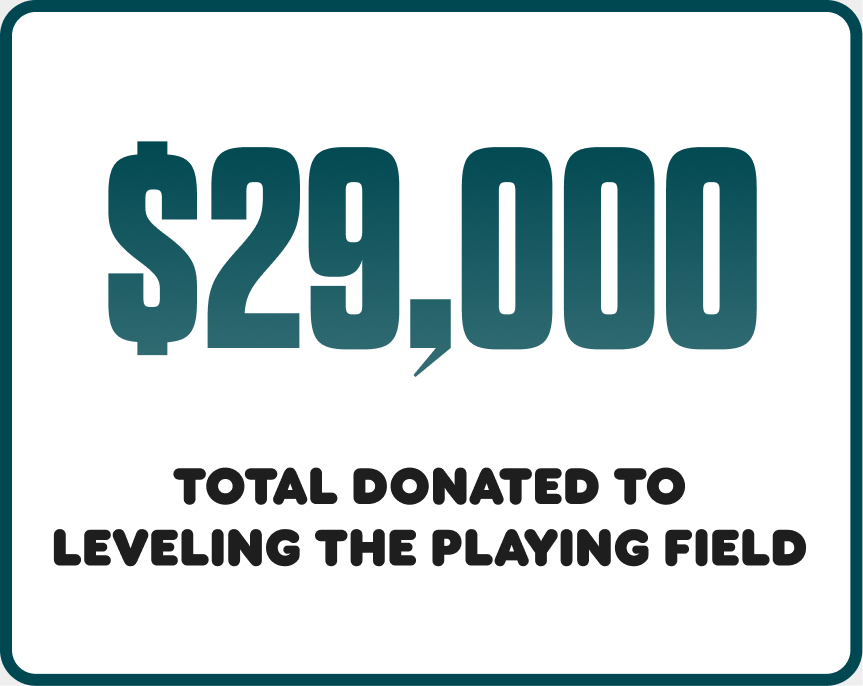 Total AMT donated