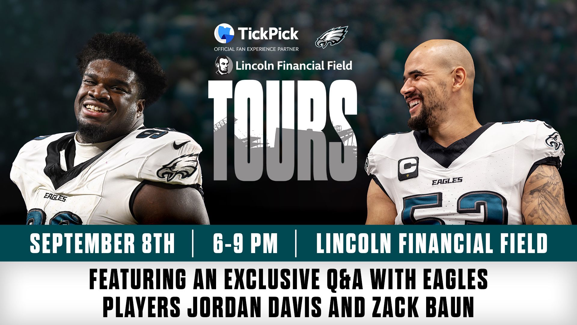 TickPick VIP Stadium Tour with Jordan Davis and Zack Baun