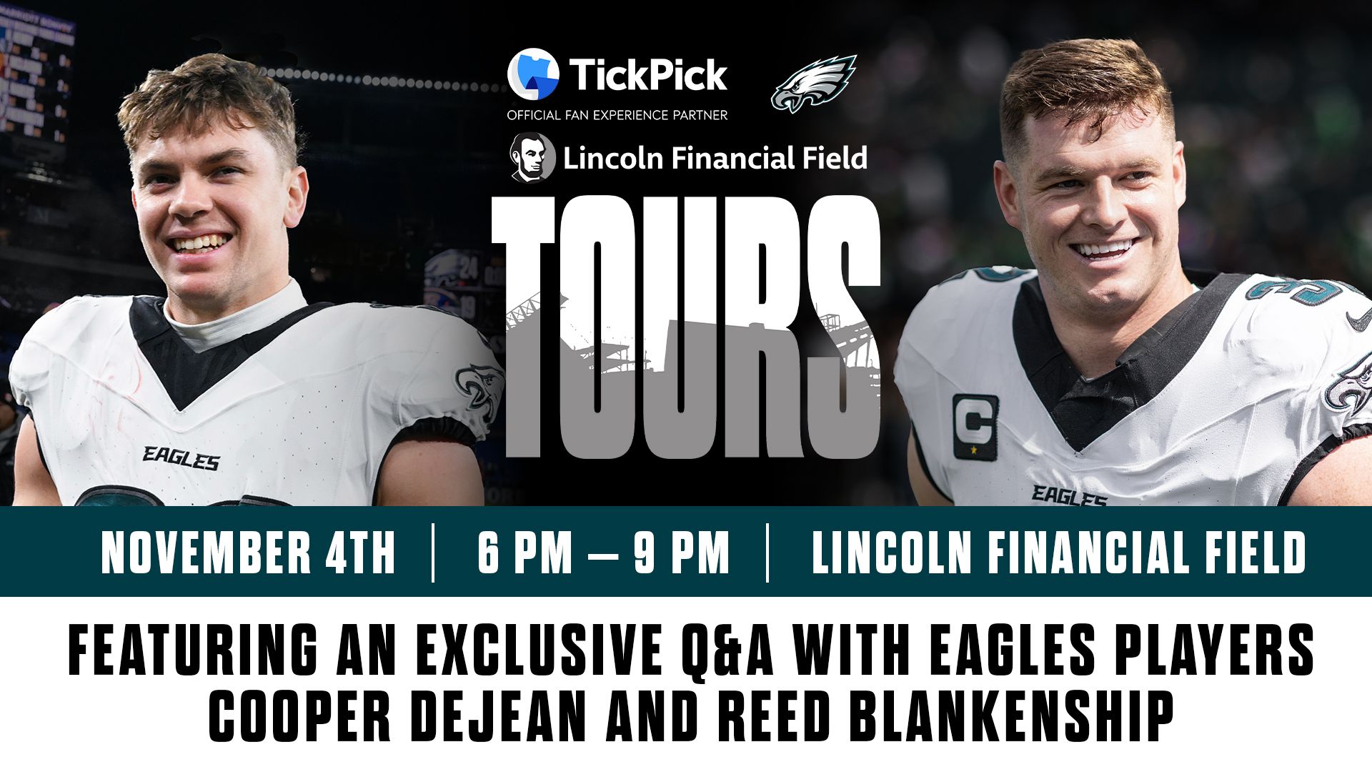 TickPick VIP Stadium Tour with Reed Blankenship and Cooper DeJean