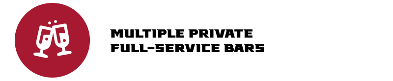 Multiple Private Full-Service Bars