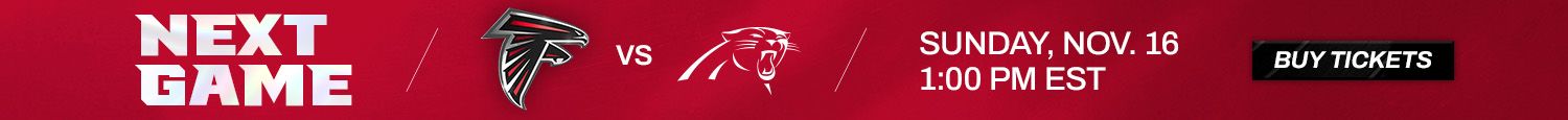 Next Game- Falcons vs Panthers- Sunday, November 16, 1pm